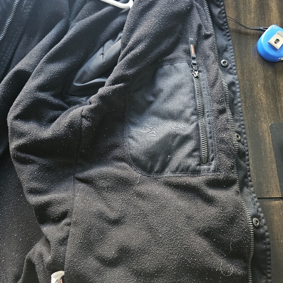 Banana Republic Mens M black Winter Peacoat Water Resistent - Picture 8 of 11